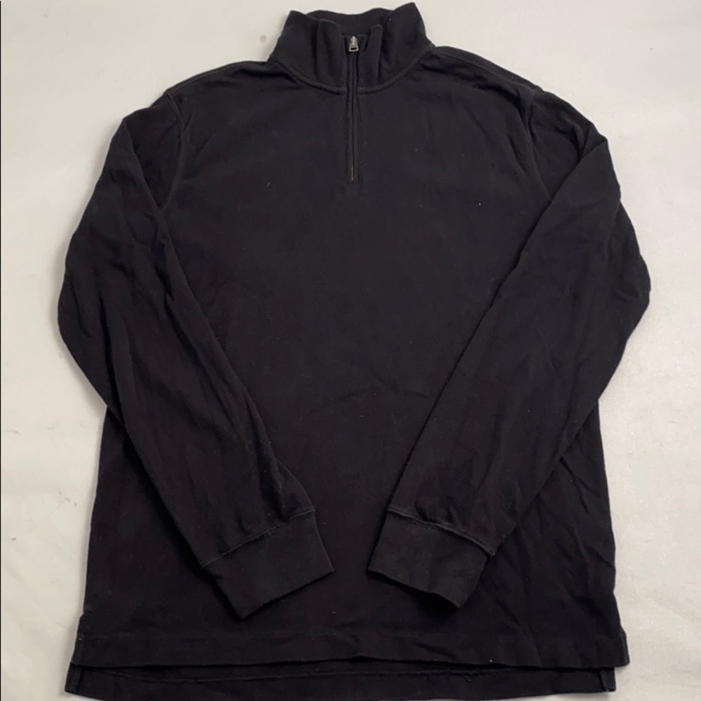 Gap black half-zip knit top M
